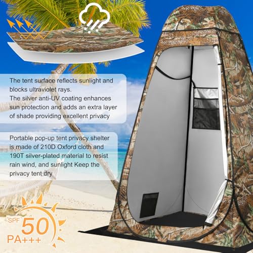 Camouflage Pop-Up Privacy Tent for Camping, Fishing & Outdoor Use