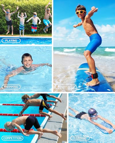 Boys' Swim Jammers - Large Black, Quick Dry & UPF 50+