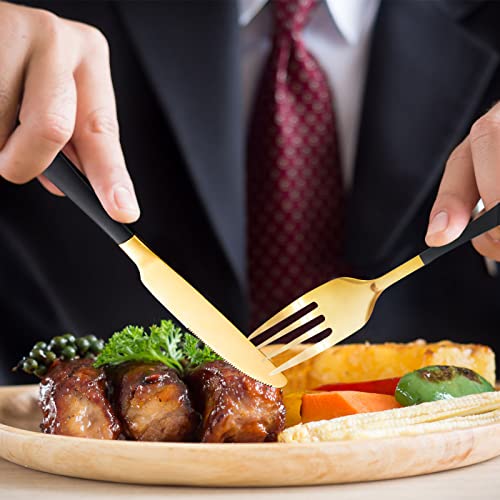 Portable Stainless Steel Cutlery Set with Case - Gold