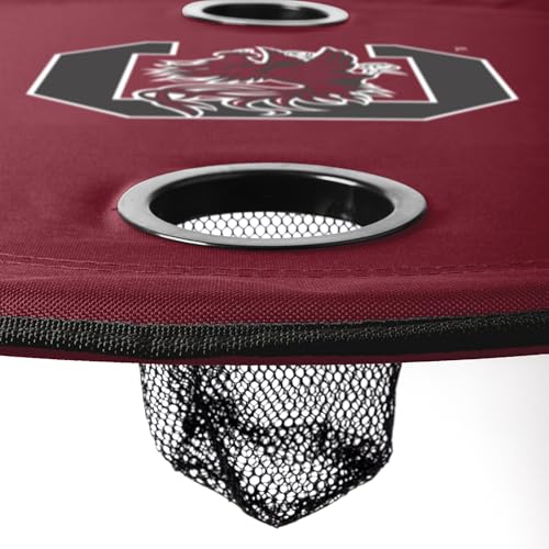 South Carolina Gamecocks Portable Tailgating Table with Foldable Legs & Cup Holders