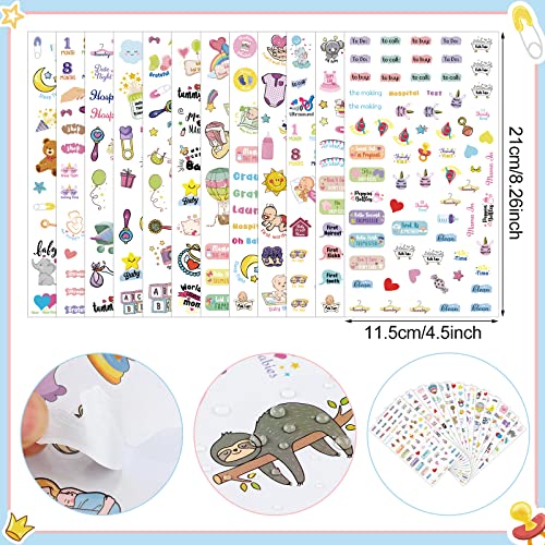 24 Sheets Baby Scrapbook Stickers - Pregnancy & First Year Themes