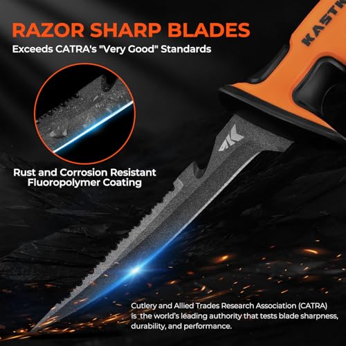 KastKing 5" Bait Knife for Fishing - Dual-Edge Salmon & Bait Cutter