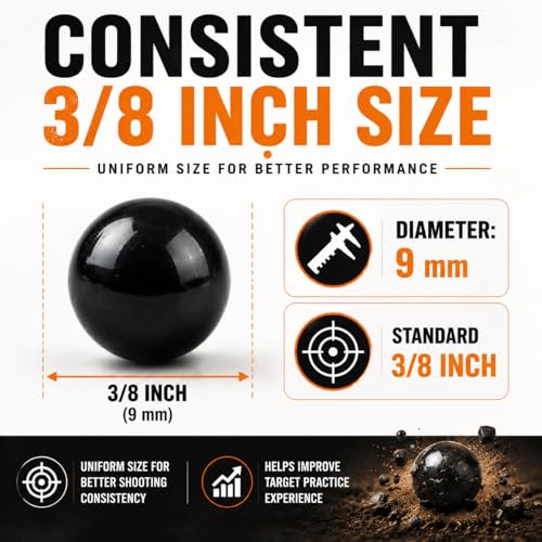 Biodegradable Clay Slingshot Ammo Balls, 3/8 Inch Practice Pellets - 0.9 lbs