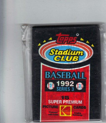 1992 Stadium Club Series 3 Baseball Trading Card Pack - 15 Cards
