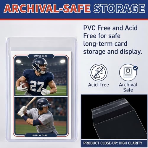 Resealable Card Sleeves for 3" x 4" Top Loaders - 100 Pack