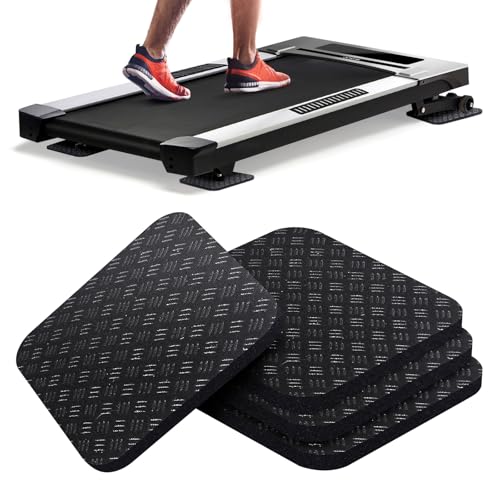 Treadmill Mat Pads - Double-Sided Non-Slip Vibration Control - 4 Pack