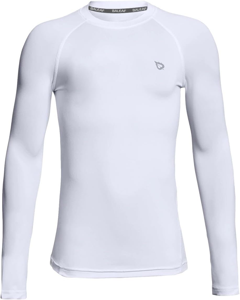 Baleaf Boys Compression Shirt - Long Sleeve Youth Undershirt for Football & Baseball | Quick-Dry Cold Gear