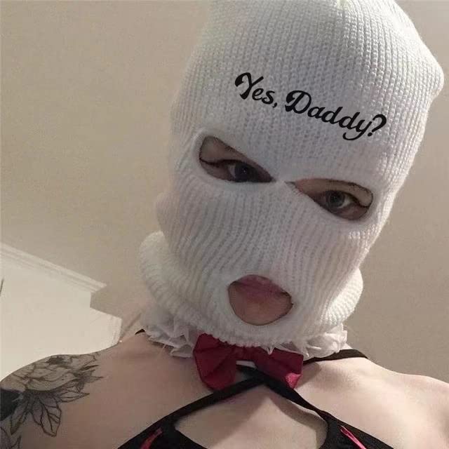 FASHIXD Rose Red 3 Hole Funny Balaclava Mask for Men Women - Yes Daddy Variant