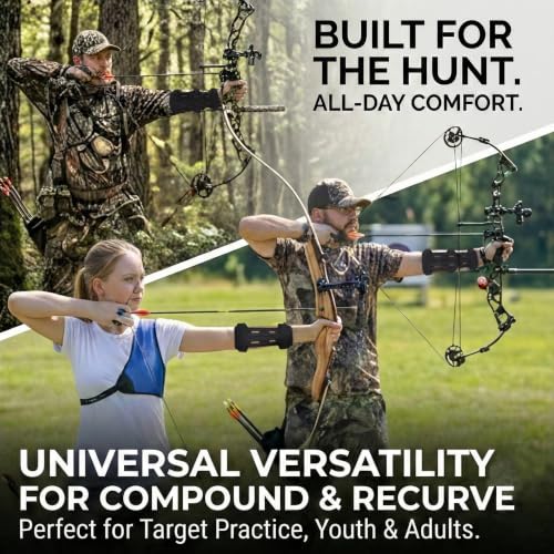 Adjustable Archery Arm Guard with Breathable Design & Quick-Release Straps