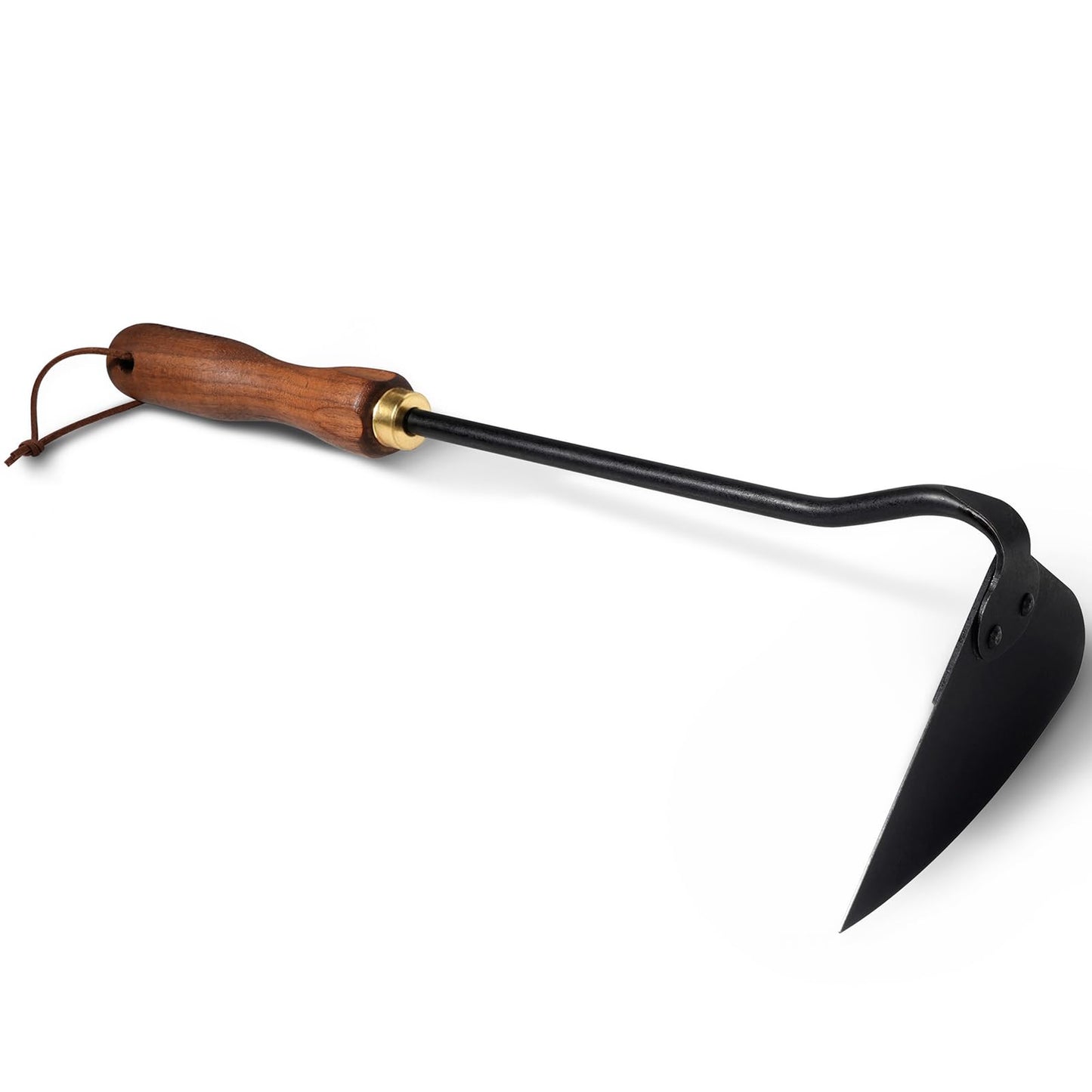 ROYTOA Triangle Hand Hoe, Heavy Duty Stainless Steel Weed Puller and Weed Remover Gardening Tool with Walnut Handle for Weeding, Soil Loosening and Cultivating