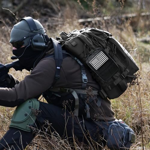 Tactical Molle Utility Pouch - Water-Resistant EDC Pouch - Black-A