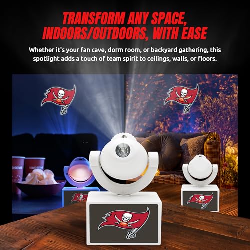 Tampa Bay Buccaneers LED Mini Spotlight Projector - Adjustable & Rechargeable
