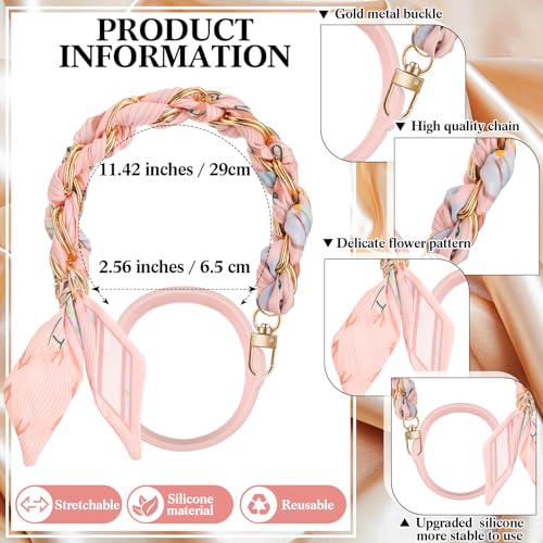 Silicone Water Bottle Holder with Sling - Striped Pink
