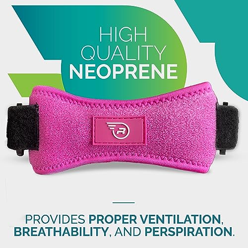 Patella Knee Strap for Tendon Support - Adjustable Pink