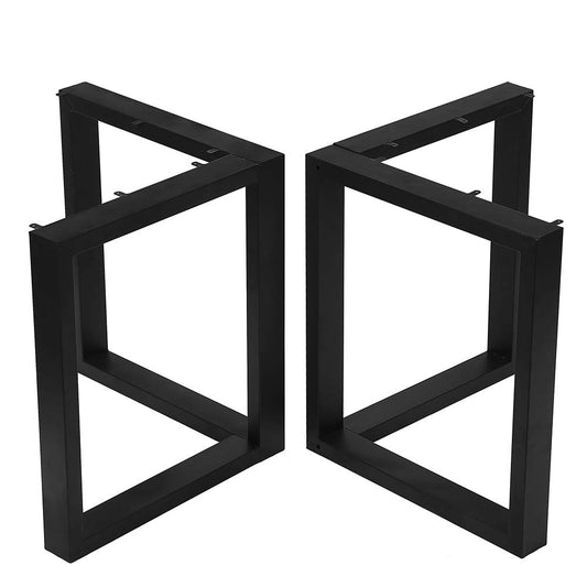 OLDRAINBOW Metal Dining Table Legs 16 Inch,Iron Coffee Table Legs V Shape,Black Heavy Duty Desk Legs