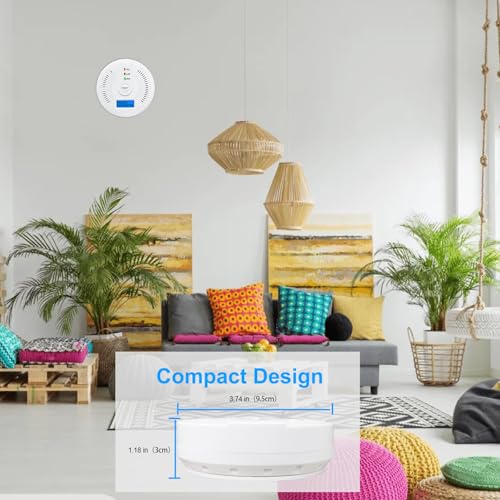 Carbon Monoxide Detectors 3 Packs,CO Alarm Detectors Monitor Battery Operated with LCD Digital Display for House Kitchen Office Hotel Restaurant£¨Batteries NOT Included£©