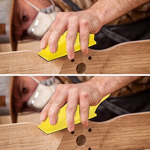 Windspeed 2+70 Pcs Mini Detail Sander, Finger Sanders for Wood Micro Sander for Detail Work Finger Sander for Crafts Small Projects, Include 40 60 80 120 150 220 400 Grit Sandpaper