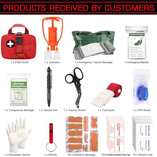 Tactical IFAK Trauma Kit - Emergency First Aid Supplies for Outdoor