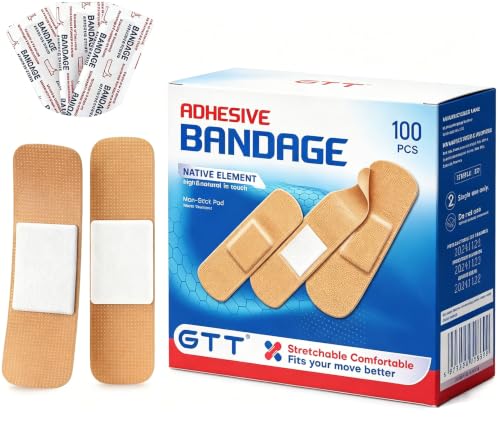 100 Count Waterproof Adhesive Bandages - Assorted Sizes