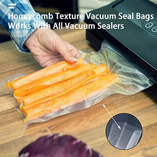 Vacuum Sealer Bags - 4" x 6" Heavy Duty, 50 Pcs for Food Storage