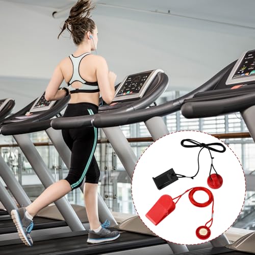2-Pack Universal Treadmill Safety Key with Clip - Black & Red