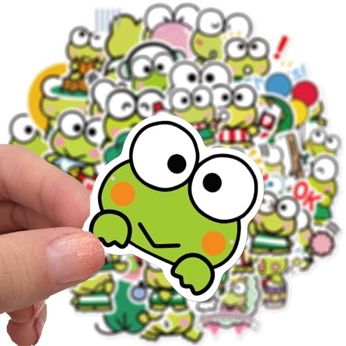 50PCS Keroppi Vinyl Stickers - Waterproof for Water Bottles & Laptops