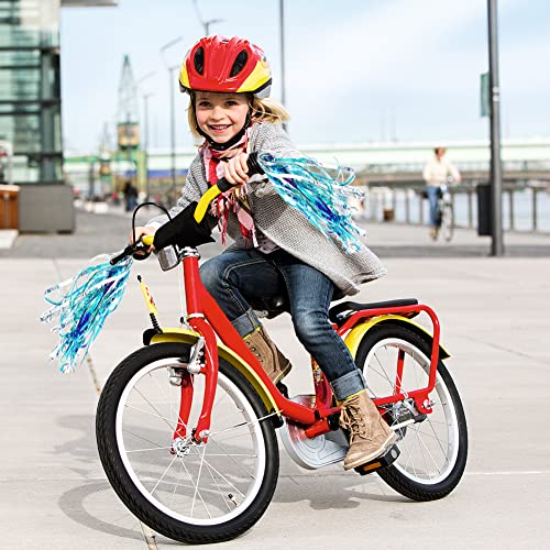 Kids Bike Handlebar Streamers - Shiny Blue Tassel Ribbons