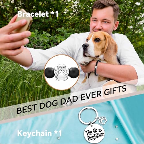 BIRGILT Dog Father Black Tumbler Cup 20 oz - Dog Dad Gift for Men