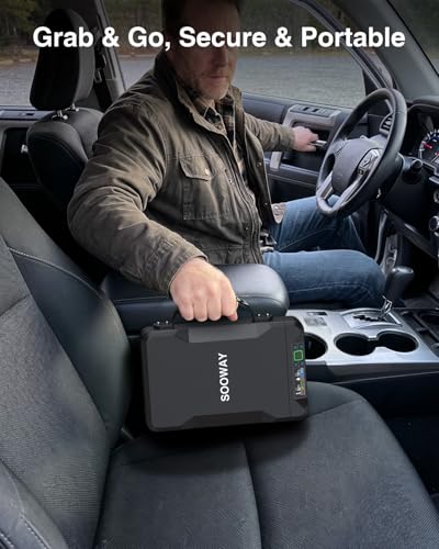 Biometric Handgun Safe - Portable Fingerprint Lock Box with Handheld Design