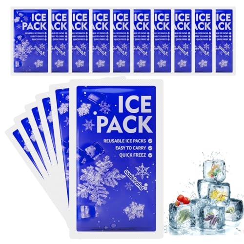 Reusable Ice Packs for Coolers - 16-Pack Water-Activated Freezer Packs