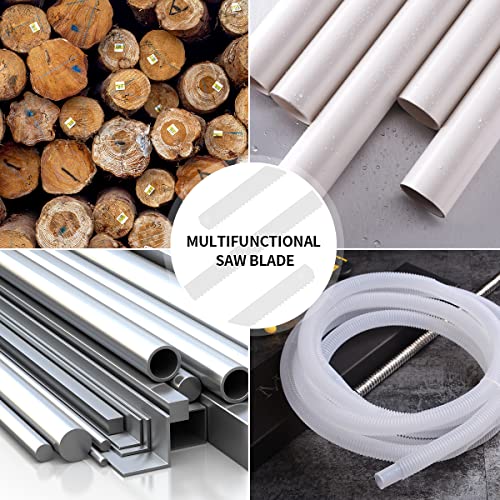 JUGREAT Professional Steel Mini Hacksaw Blades 6" / 150mm Length(24T 10 Pack), High Speed Steel Grounded Medium Teeth