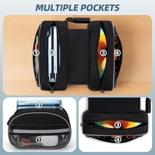 Bike Frame Bag, Bicycle Handlebar Phone Black