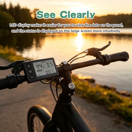 S866 LCD Electric Bike Display - 24V/36V/48V Compatible Screen