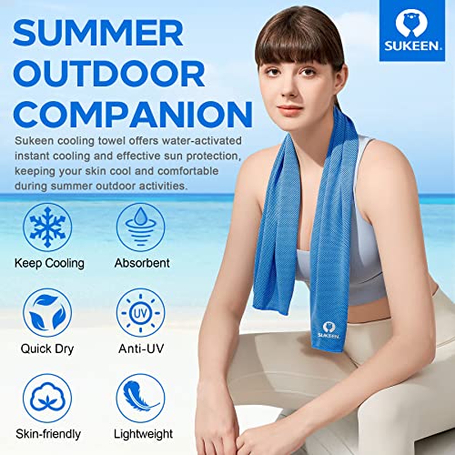 Cooling Towels 4 Pack - Soft, Lightweight & Absorbent Neck Wraps