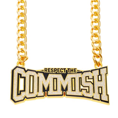 Fantasy Football Commissioner Necklace with Sparkling Stones