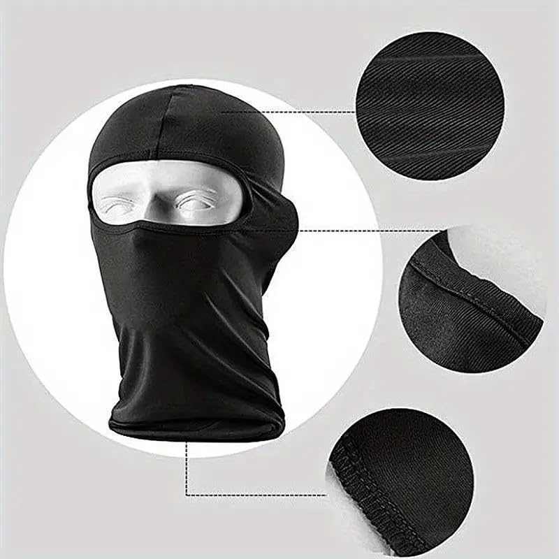Kids Cycling Balaclava Breathable Sun Protection Face Mask - Black