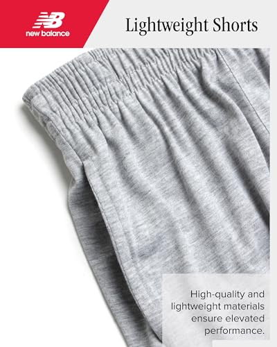 New Balance Boys' 2 Pack Moisture-Wicking Mesh Basketball Shorts, Sizes 8-20, Grey/Deep Blue, 14-16