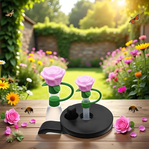 Rose Flower Silicone Straw Covers for Stanley Cup - Purple