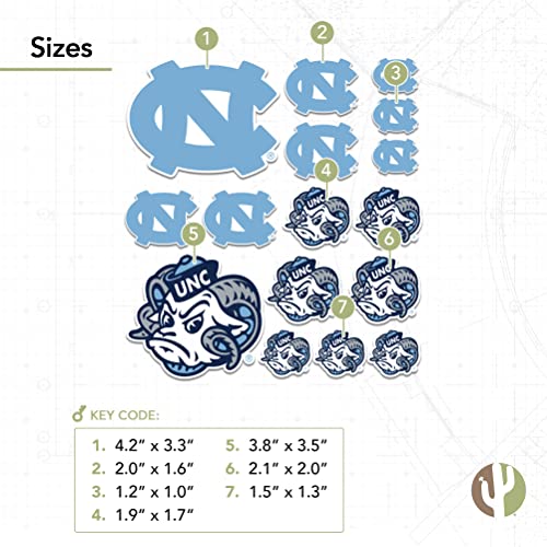 North Carolina Tar Heels Sticker Decal 8.5x11 Inch Vinyl NCAA Fan Accessory