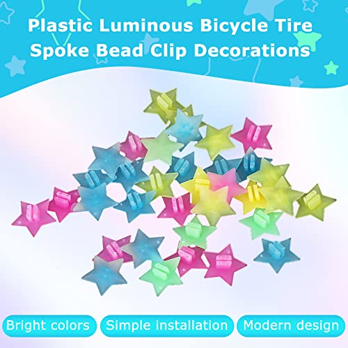 Luminous Bike Spoke Beads - 36PCS Star Clip Decorations