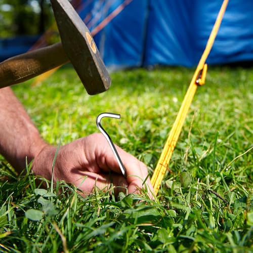 20 Pack 7" Aluminum Tent Stakes - Lightweight Ground Pegs for Camping