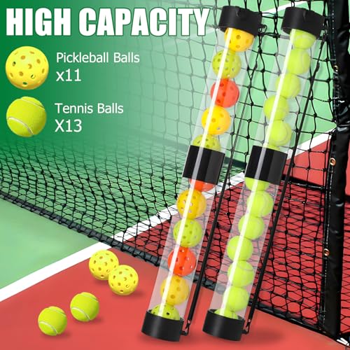 Portable Tennis and Pickleball Ball Collector Tube with Strap