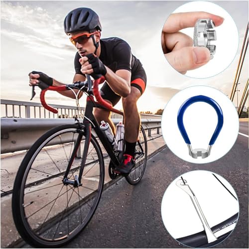 4-Piece Bicycle Spoke Wrench & Tire Lever Set - Wheel Tension Adjustment Tool
