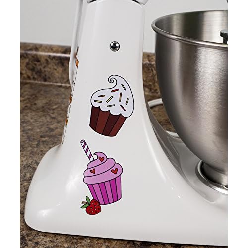 Colorful Cupcakes Vinyl Decals for Kitchen Mixers stickers