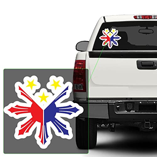 Philippines Flag Vinyl Decal Sticker for Car Window and Laptop - 4 x 4.4 In