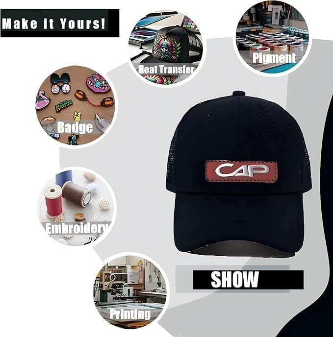ZH 20 Pack Blank Mesh Trucker Hats - Adjustable Snapback Caps for Men & Women, Black, One Size-Large