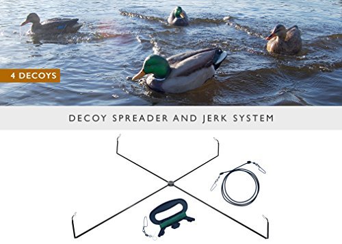 Motion Ducks Decoy Spreader and Jerk Rig System for Waterfowl Hunting
