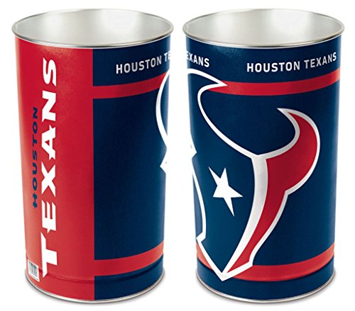 Houston Texans 15-Inch Metal Waste Basket - Team Spirit Decor