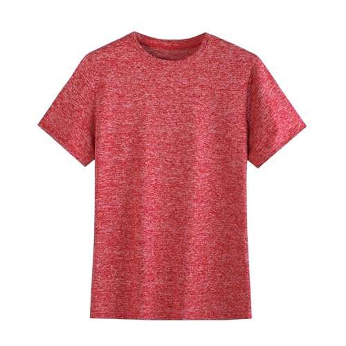Quick Dry Sport T-Shirt for Girls & Teens - Red, 12-14 Years