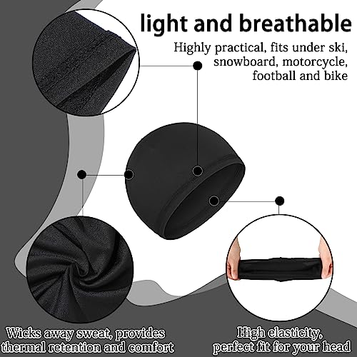 Doo Rags Skull Cap for Men - Sweat Wick - Medium Black
